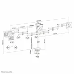 Neomounts Βάση Γραφείου για 3 Οθόνες έως 27" με Βραχίονα (NM-D135D3BLACK) - Image 3
