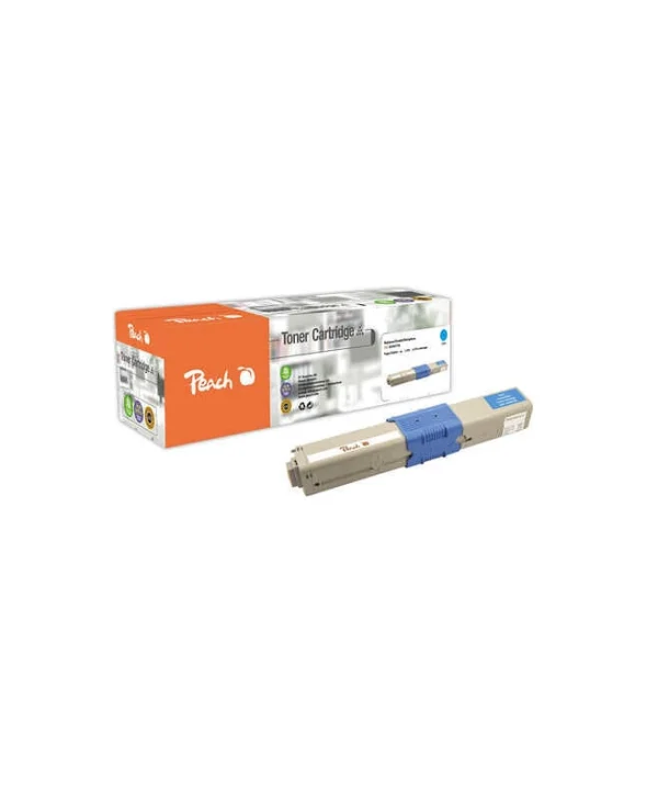 Peach Συμβατό Toner για Laser Εκτυπωτή OKI 44469706 Κυανό PT241