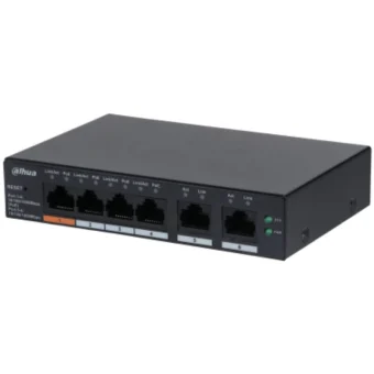 Dahua CS4006-4GT-60 Unmanaged L2 PoE+ Switch με 4 Θύρες Gigabit (1Gbps) Ethernet DH-CS4006-4GT-60