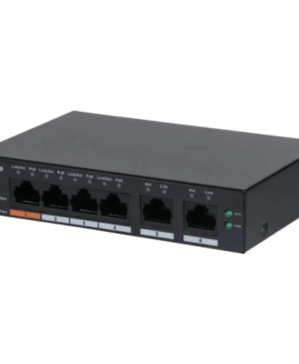Dahua CS4006-4GT-60 Unmanaged L2 PoE+ Switch με 4 Θύρες Gigabit (1Gbps) Ethernet DH-CS4006-4GT-60