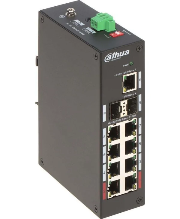 Dahua PFS3211-8GT-120-V2 Managed L2 PoE+ Switch με 8 Θύρες Gigabit (1Gbps) Ethernet