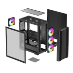 Deepcool CC560 ARGB v2 Gaming Midi Tower Κουτί Υπολογιστή με Πλαϊνό Παράθυρο Μαύρο R-CC560-BKTAA4-G-2 - Image 7