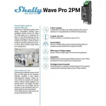 Shelly Qubino Wave Pro 2PM Smart Z-Wave Ρελέ Ράγας 2 Επαφών 16Α (25 Σύνολο) Με Μέτρηση Κατανάλωσης Shelly_W_Pro_2PM - Image 5