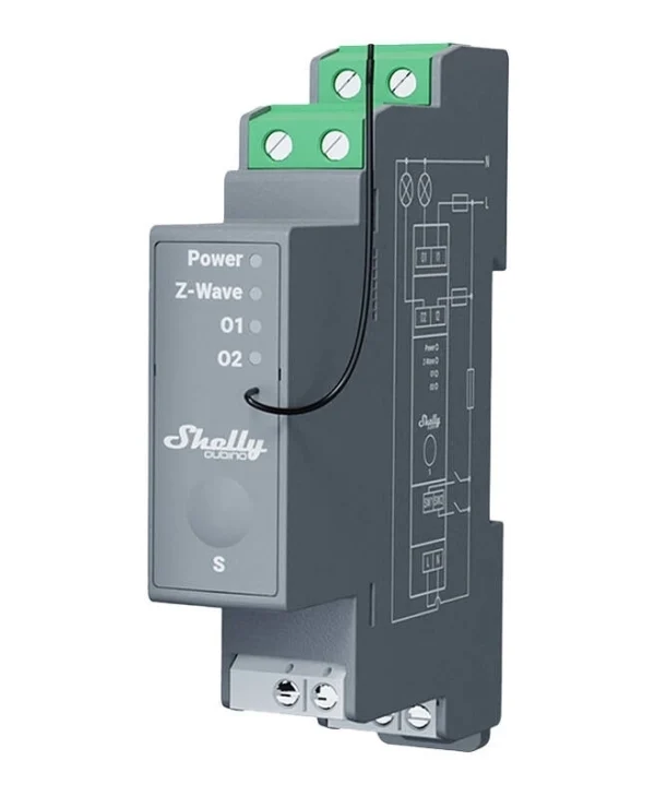 Shelly Qubino Pro 2 WavePro2 Διακόπτης Ράγας 240V 25A Shelly_W_Pro_2