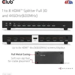 Club3D 1 HDMI Splitter CSV-1383 - Image 8
