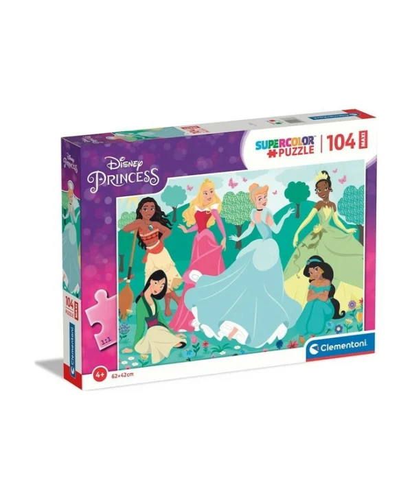 Παιδικό Puzzle Supercolor Princess για 4+ Ετών 104pcs Clementoni 23767