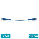 Ubiquiti U/UTP Cat.6 (Gigabit) Καλώδιο Δικτύου Ethernet 0.1m Μπλε 50τμχ U-Cable-Patch-RJ45-BL-50