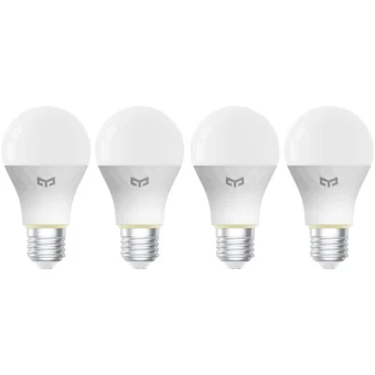 Yeelight Smart Λάμπες LED 9W για Ντουί E27 Θερμό Λευκό 806lm Dimmable 4τμχ YLQPD-0012-4pc