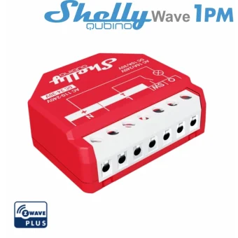 Shelly Qubino Wawe 1PM Smart Switch 1 Καναλιού Wi-Fi, Z-Wave & RF 16A Shelly_W_1PM