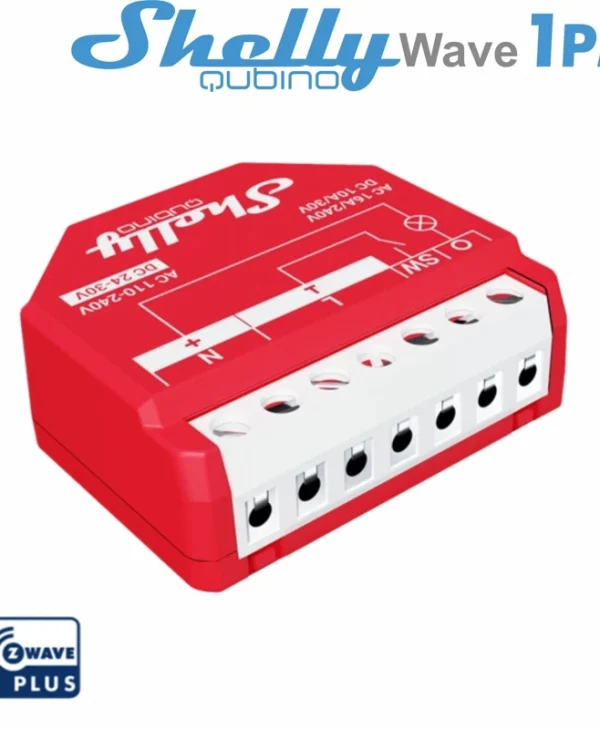 Shelly Qubino Wawe 1PM Smart Switch 1 Καναλιού Wi-Fi, Z-Wave & RF 16A Shelly_W_1PM