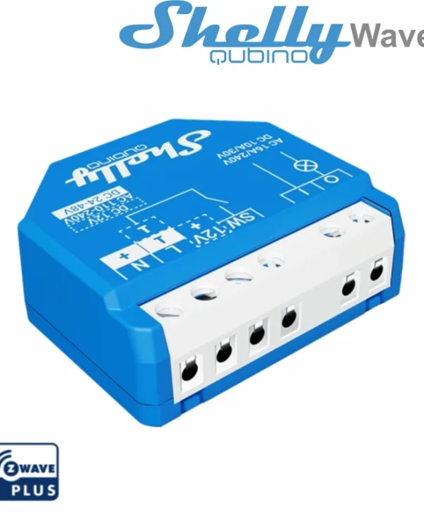Shelly Qubino Wave 1 Smart Switch 1 Καναλιού Wi-Fi, Z-Wave & RF 16A SHELLY_W_1