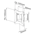 Techly ICA-LCD-900 Βάση Τηλεόρασης Τοίχου έως 30" και 15kg - Image 8
