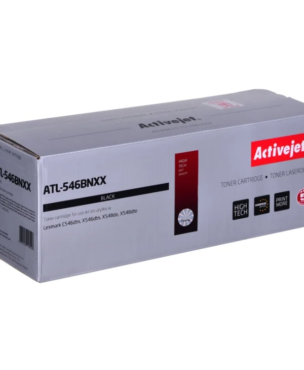 Active Jet Συμβατό Toner για Laser Εκτυπωτή Lexmark C546U1KG 8000 Σελίδων Μαύρο ATL-546BNXX