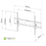 Techly ICA-PLB 131L Επιτοίχια έως 65" και 60kg Black 301276 - Image 4