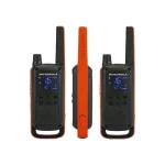 Motorola Talkabout T82 Ασύρματος Πομποδέκτης PMR 0.5W με Μονόχρωμη Οθόνη Σετ 2τμχ Σε Πορτοκαλί Χρώμα MOTO82