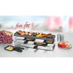 Rommelsbacher Fun For Four RC 800 Επιτραπέζια Ηλεκτρική Ψησταριά Raclette Αλουμινίου Λείας Πλάκας 795W - Image 2