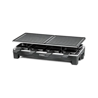 Rommelsbacher RCS 1350 Επιτραπέζια Ηλεκτρική Ψησταριά Raclette Λείας και Αυλακωτής Πλάκας 1350W με Ρυθμιζόμενο Θερμοστάτη 48.5x23.3εκ.
