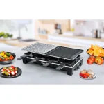 Rommelsbacher RCS 1350 Επιτραπέζια Ηλεκτρική Ψησταριά Raclette Λείας και Αυλακωτής Πλάκας 1350W με Ρυθμιζόμενο Θερμοστάτη 48.5x23.3εκ. - Image 6