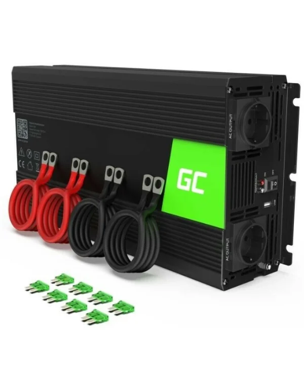 Green Cell Inverter Αυτοκινήτου για Μετατροπή 12V DC σε 230V AC με 1xUSB INV12