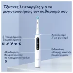 Oral-B IO Series 5 Ηλεκτρική Οδοντόβουρτσα με Χρονομετρητή, Αισθητήρα Πίεσης και Θήκη Ταξιδίου Λευκή 415060 - Image 5