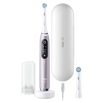 Oral-B iO Series 9N Ηλεκτρική Οδοντόβουρτσα με Χρονομετρητή, Αισθητήρα Πίεσης και Θήκη Ταξιδίου Rose Quartz 408390