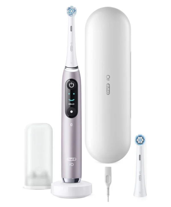 Oral-B iO Series 9N Ηλεκτρική Οδοντόβουρτσα με Χρονομετρητή, Αισθητήρα Πίεσης και Θήκη Ταξιδίου Rose Quartz 408390