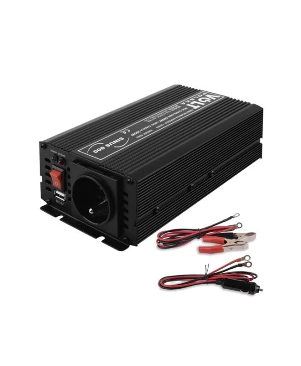 Volt Inverter Αυτοκινήτου 600W για Μετατροπή 12V DC σε 220V AC 3SIP060012