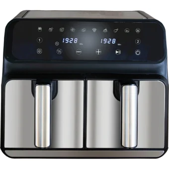Unold Air Fryer με Διπλό Αποσπώμενο Κάδο 8lt Ασημί 58685