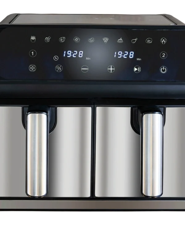 Unold Air Fryer με Διπλό Αποσπώμενο Κάδο 8lt Ασημί 58685