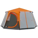 Coleman Octagon 8 Σκηνή Camping Πορτοκαλί με Διπλό Πανί 3 Εποχών για 8 Άτομα 396x396x208εκ. 2000019550