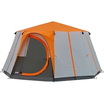 Coleman Octagon 8 Σκηνή Camping Πορτοκαλί με Διπλό Πανί 3 Εποχών για 8 Άτομα 396x396x208εκ. 2000019550