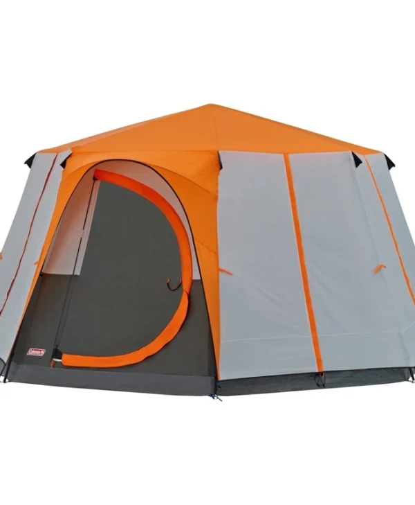 Coleman Octagon 8 Σκηνή Camping Πορτοκαλί με Διπλό Πανί 3 Εποχών για 8 Άτομα 396x396x208εκ. 2000019550