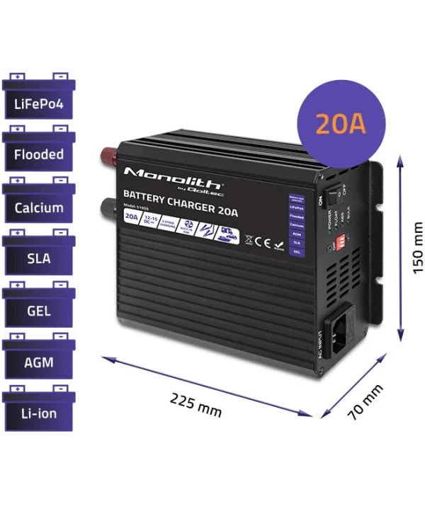 Qoltec Φορτιστής Μπαταρίας Αυτοκινήτου 12V 51959