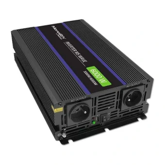Qoltec Inverter Αυτοκινήτου Τροποποιημένου Ημιτόνου 6000W για Μετατροπή 12V DC σε 230V AC 51929