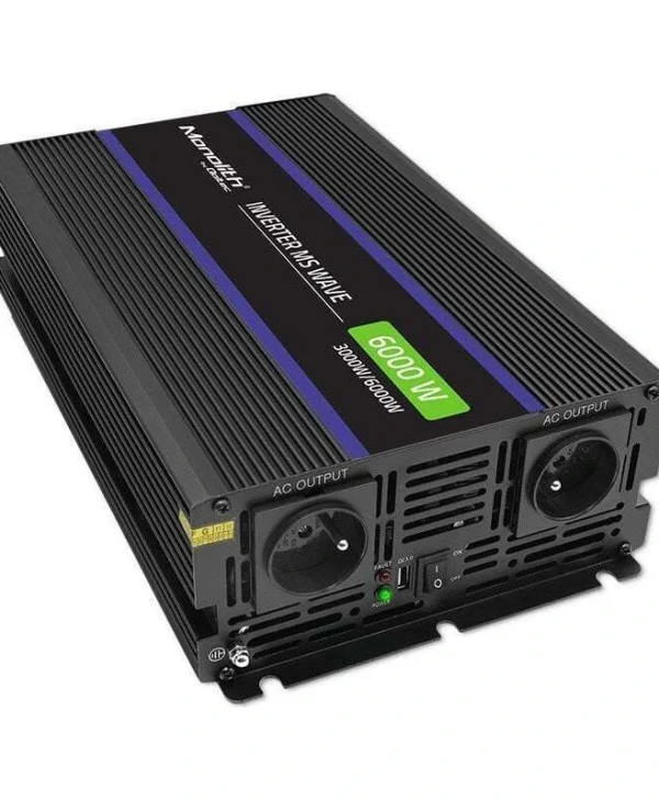 Qoltec Inverter Αυτοκινήτου Τροποποιημένου Ημιτόνου 6000W για Μετατροπή 12V DC σε 230V AC 51929