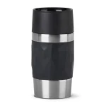 Emsa Travel Ποτήρι Θερμός Ανοξείδωτο 300ml Μαύρο N2160100