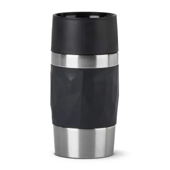 Emsa Travel Ποτήρι Θερμός Ανοξείδωτο 300ml Μαύρο N2160100