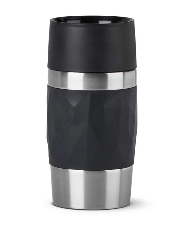 Emsa Travel Ποτήρι Θερμός Ανοξείδωτο 300ml Μαύρο N2160100