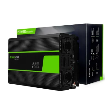 Green Cell Pure Sine Inverter Αυτοκινήτου Καθαρού Ημιτόνου 1500W για Μετατροπή 12V DC σε 230V AC με 1xUSB INV22