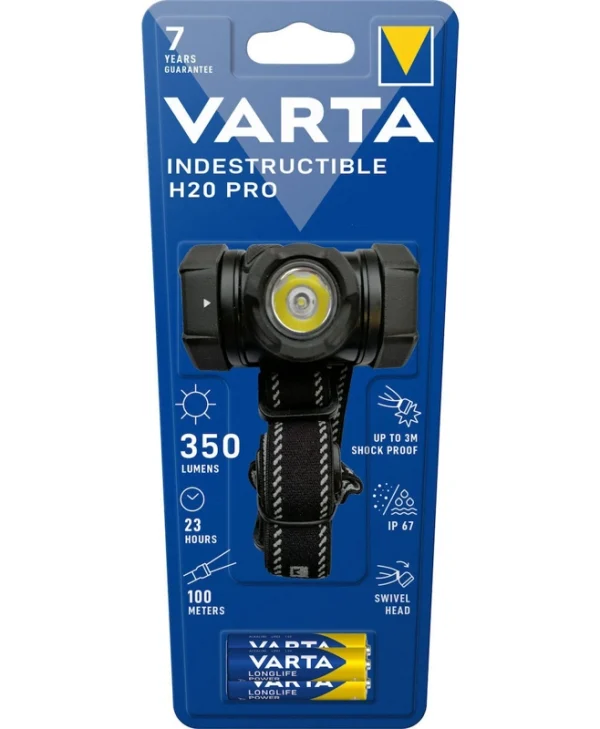 Varta Φακός Κεφαλής LED IP67 με Μέγιστη Φωτεινότητα 350lm Indestructible H20 Pro 10τμχ 18657