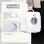 HomCom Φορητό Ψυγείο Ηλεκτρικό 4lt Λευκό C00-022V90 - Image 9