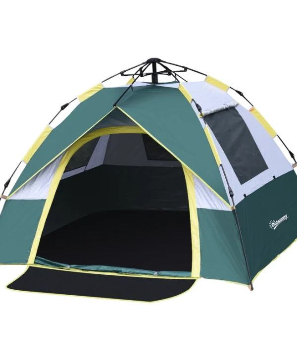 Outsunny Αυτόματη Σκηνή Camping Πράσινη για 2 Άτομα 205x195x135εκ. A20-133