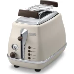 De'Longhi Icona Vintage Φρυγανιέρα 2 Θέσεων 900W Μπεζ CTOV 2103.BG