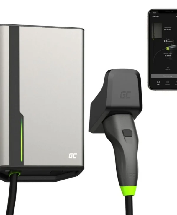 Green Cell Επιτοίχιος Σταθμός Φόρτισης 22kW με Ενσωματωμένο Καλώδιο Type 2 (EVGC021A2275)