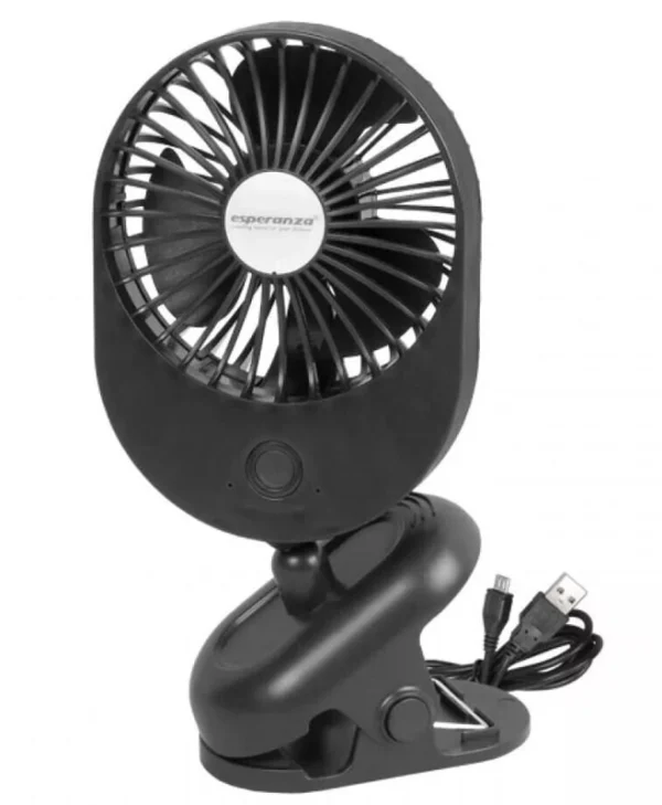 Esperanza Compact Fan Μαύρο EHF103K