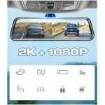 MBG HS900 Pro Σετ Καθρέπτης με Κάμερα DVR Αυτοκινήτου 1440P με Οθόνη 10" Wi-Fi & Κάμερα Οπισθοπορείας - Image 4