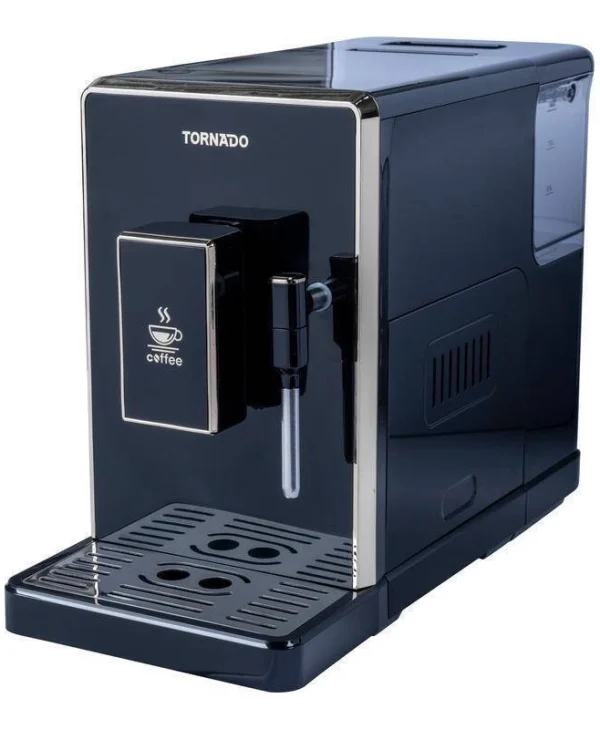 Tornado Αυτόματη Μηχανή Espresso 1350W Πίεσης 20bar με Μύλο Άλεσης Μαύρη TCM-9008A-GS