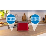 Bosch MyMoment Φρυγανιέρα 2 Θέσεων 950W Κόκκινη TAT3M124 - Image 2