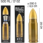 Froster Μπουκάλι Θερμός Ανοξείδωτο / Πλαστικό 500ml Brass GAD03007 - Image 4