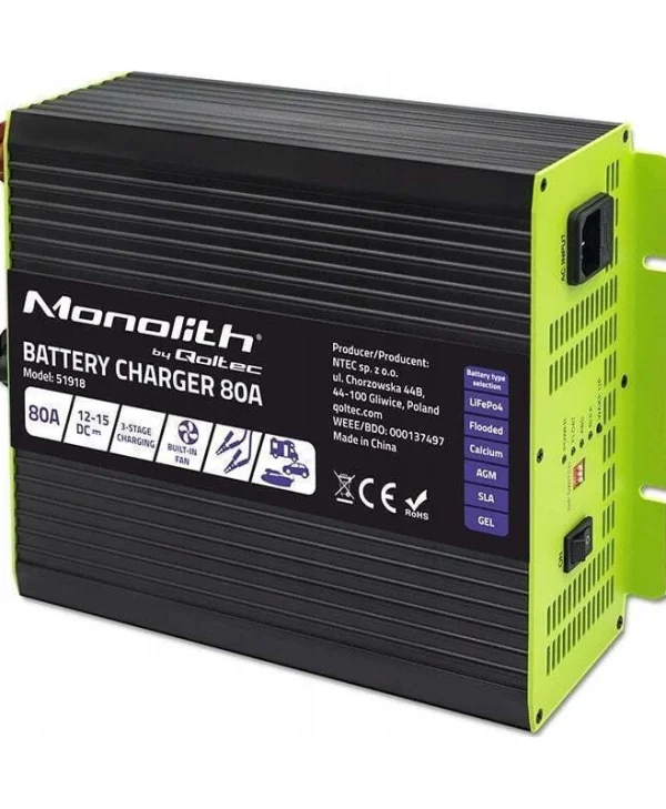 Qoltec Monolith Φορτιστής Μπαταρίας Αυτοκινήτου 12V 51918